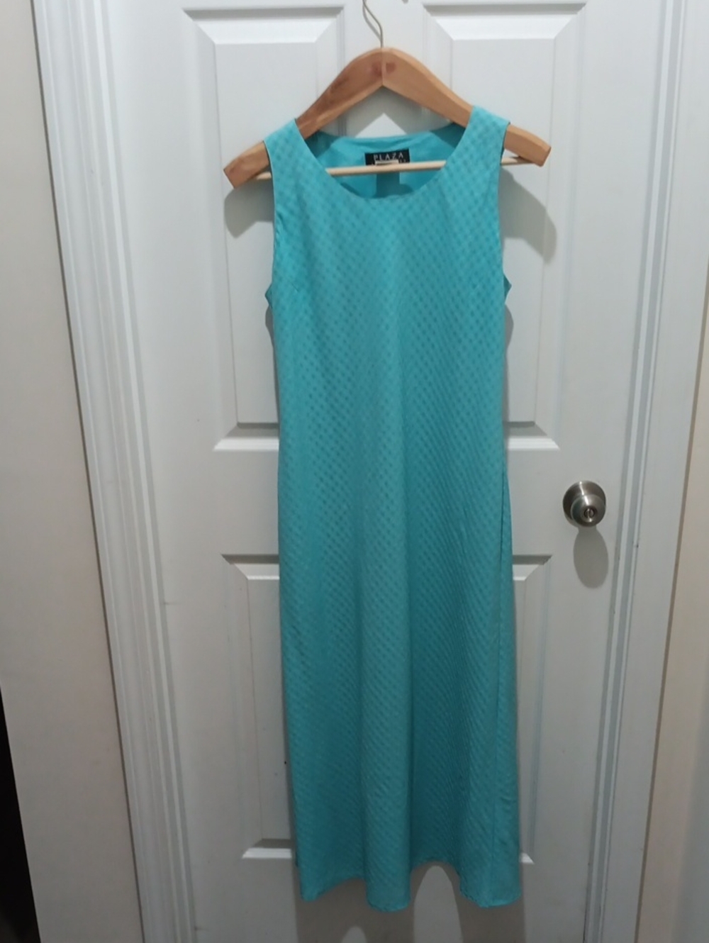 Sleeveless Turquoise Maxi Dress by
